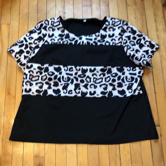 Short set black & leopard print 5x - Picture 2 of 8